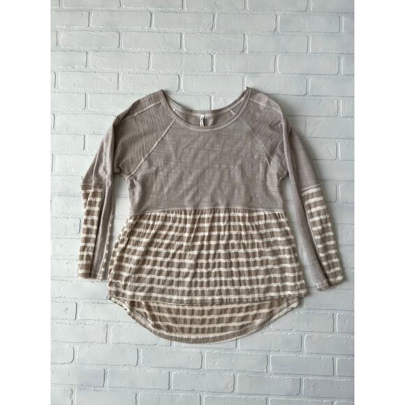 Mur Mur Medium Weight Scoop Neck Long Sleeve Striped Tunic-sz L - Picture 3 of 6